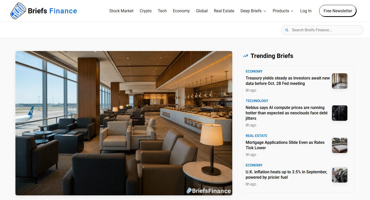 Briefs Finance homepage: finance news